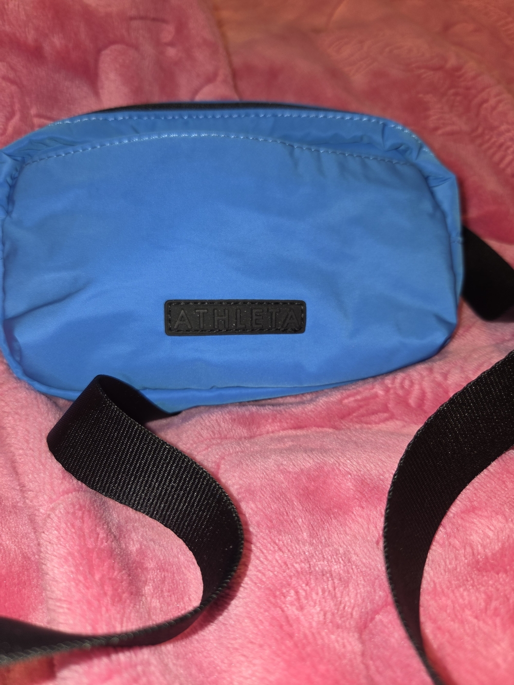 Athleta Electric Blue Waist Pack with Black Strap